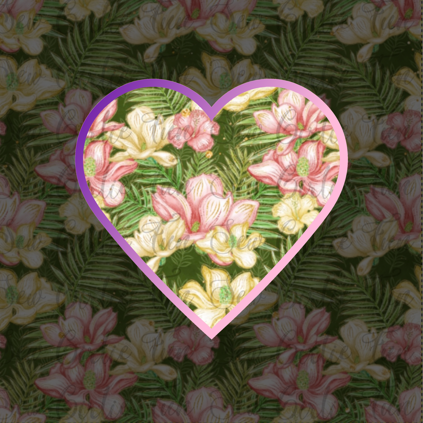 Tropical Paradise - Floral Palms