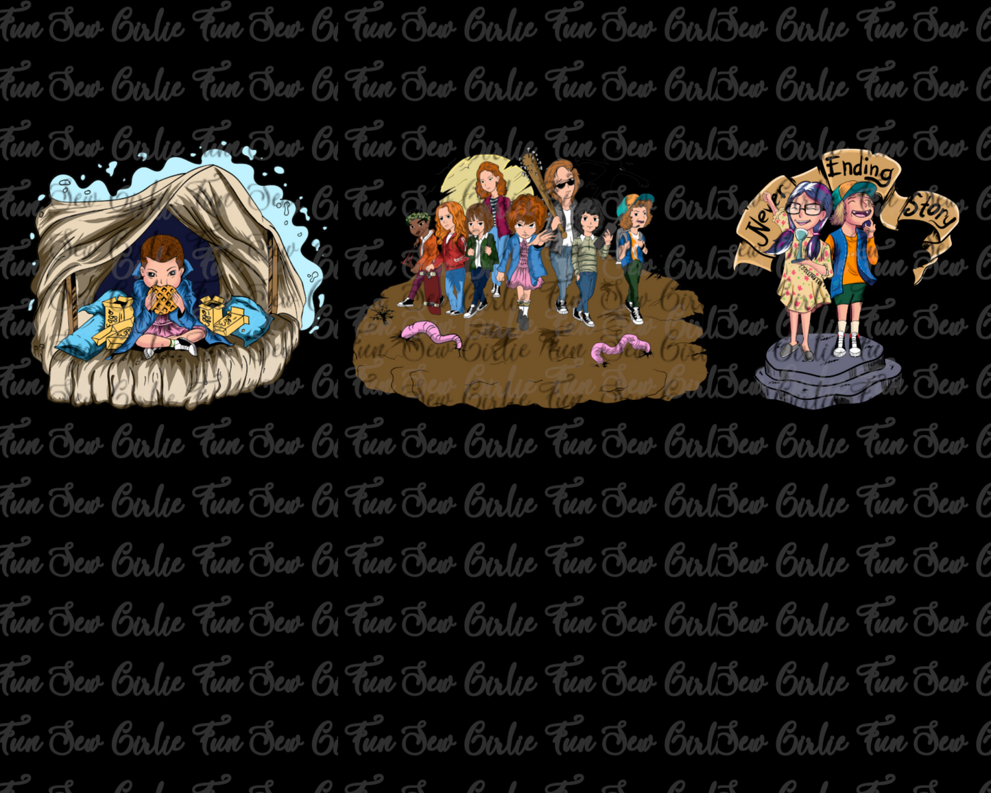 Stranger Adventures Big Kid Panel Set of 3