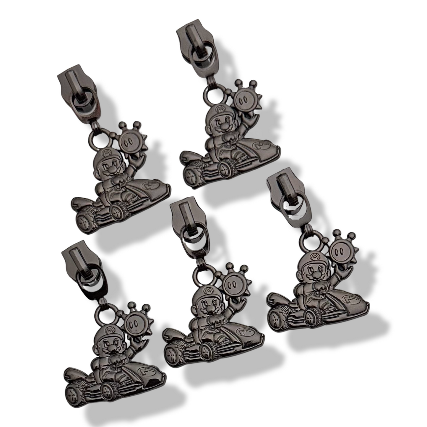 Crazy Kart Racer Zipper Pull