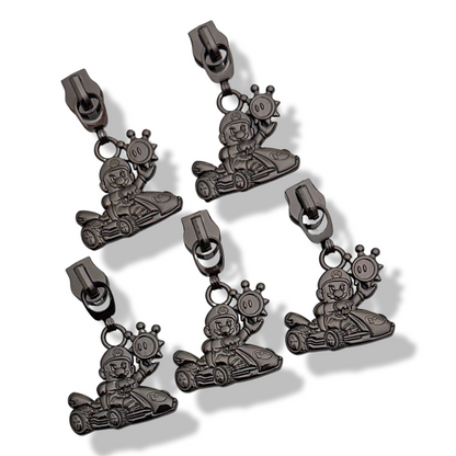 Crazy Kart Racer Zipper Pull