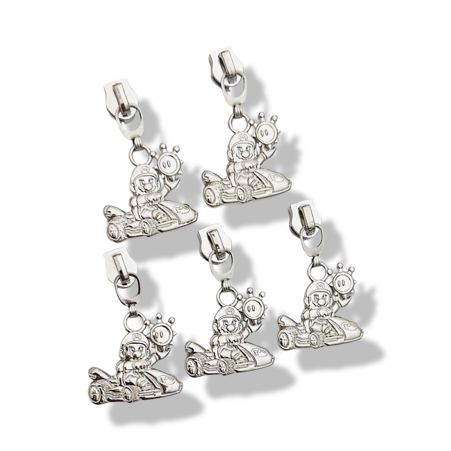 Crazy Kart Racer Zipper Pull