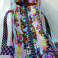 RAINBOW CHECKERED TAPE WITH GUNMETAL TEETH #5 ZIPPER TAPE