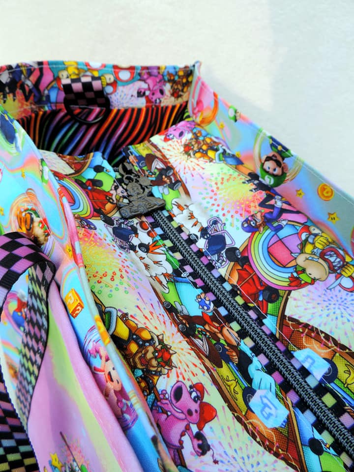 RAINBOW CHECKERED TAPE WITH GUNMETAL TEETH #5 ZIPPER TAPE