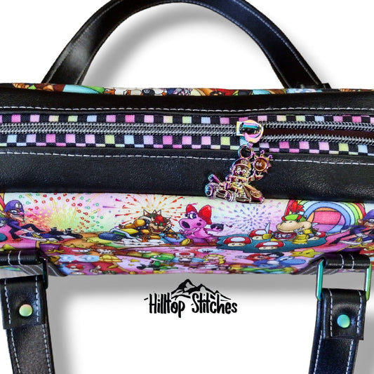RAINBOW CHECKERED TAPE WITH GUNMETAL TEETH #5 ZIPPER TAPE