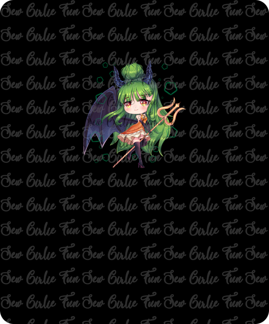 Wicked Chibi Green Hair Panel