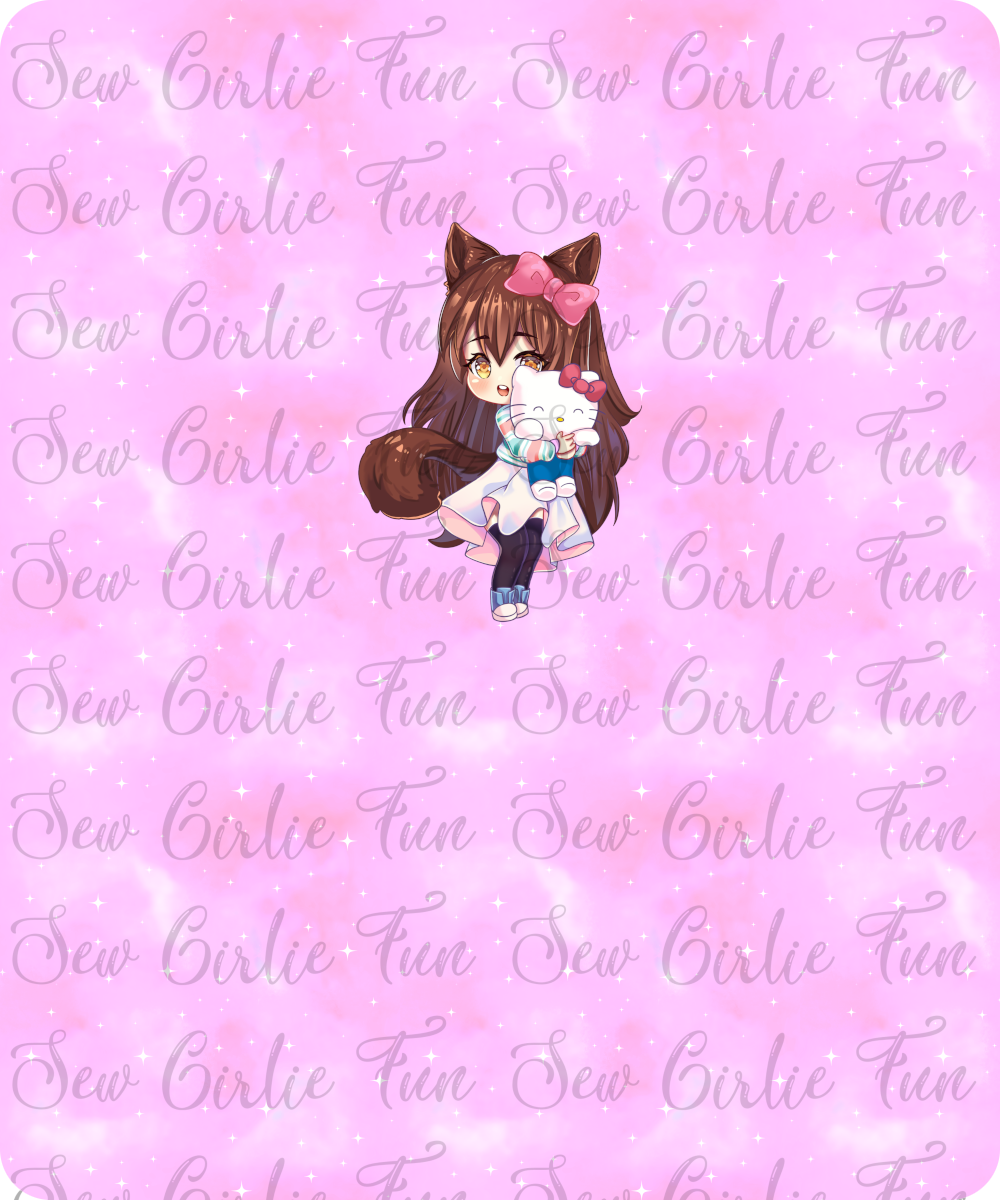 Chibi Hugging Kitty Panel