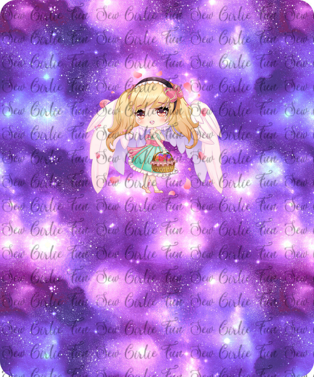 Angel Chibi Rose Petals Panel
