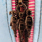 PINK AND WHITE STRIPED TAPE WITH MATTE BLACK TEETH #5 ZIPPER TAPE