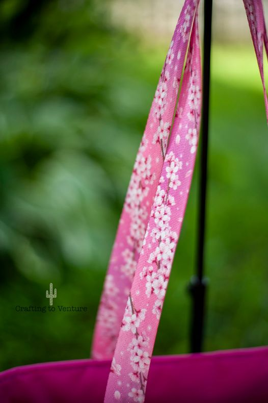 Pink Sakura (Cherry Blossoms) 1" and 1.5" Webbing