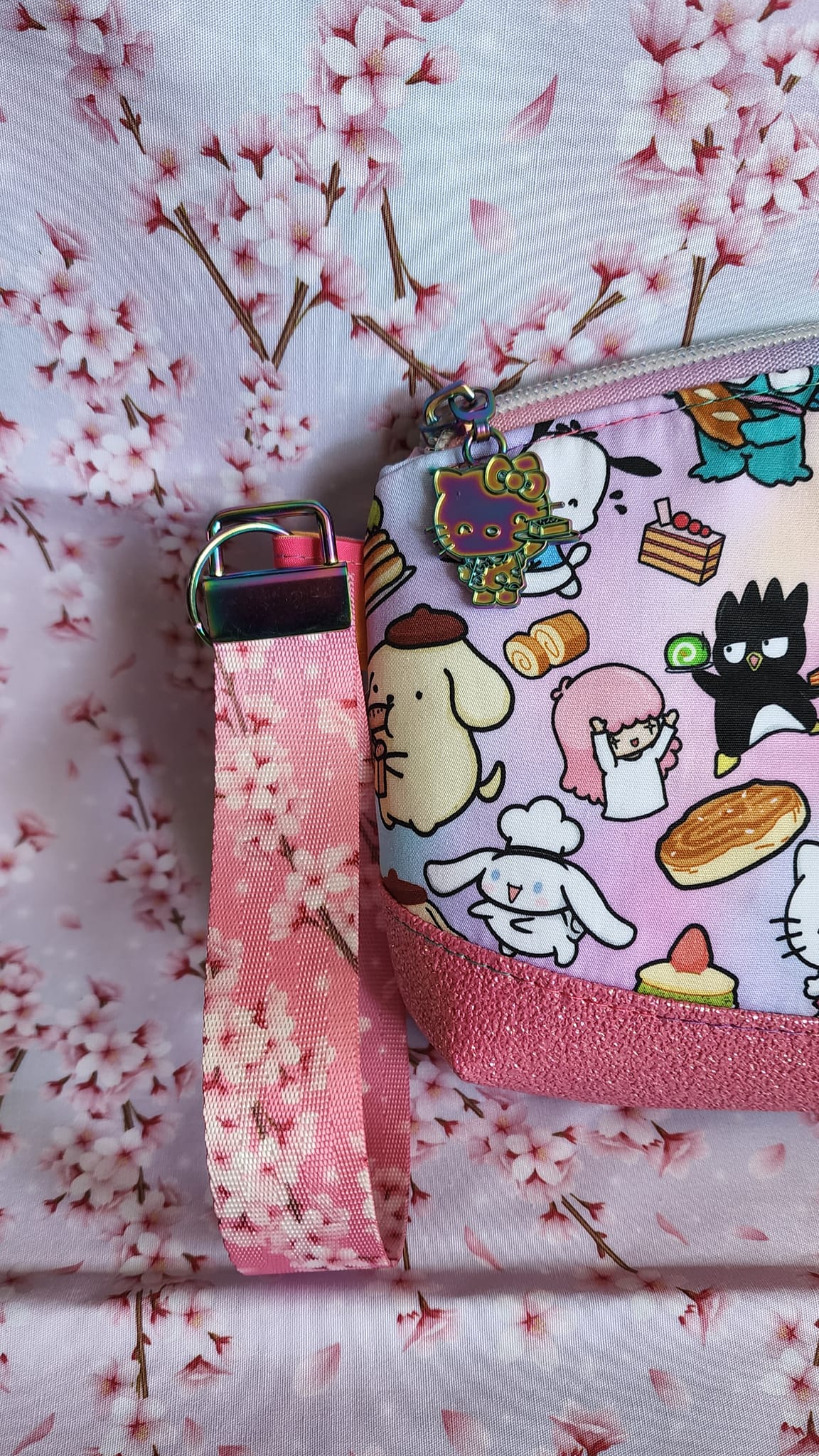 Pink Sakura (Cherry Blossoms) 1" and 1.5" Webbing