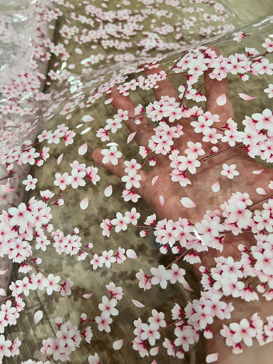 CLEAR CHERRY BLOSSOMS TPU 18" VINYL