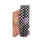 BLACK AND WHITE CHECKERED TAPE WITH GUNMETAL TEETH #5 ZIPPER TAPE