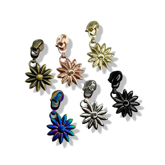 Flower zipper charms/zipper pulls-flower set of zipper charms flower purse  dangles