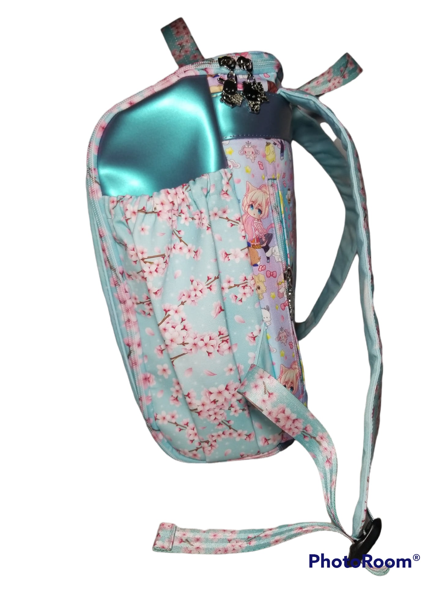 Teal Cherry Blossoms Webbing